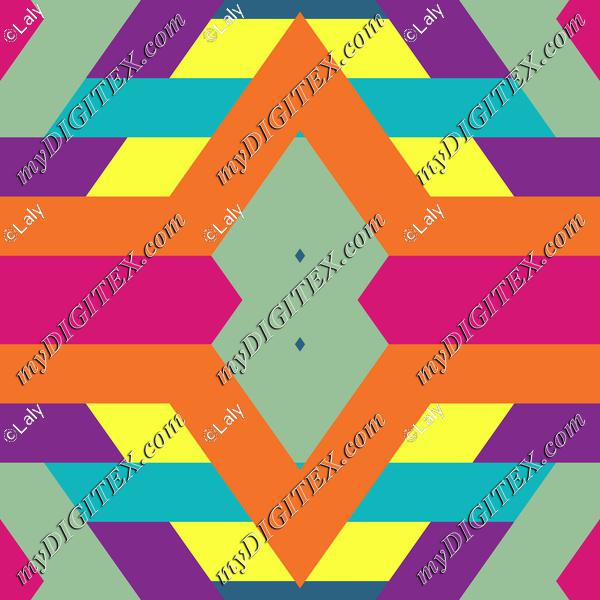 Colorful rhombus and stripes