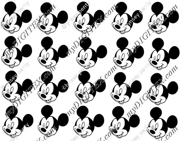 mickey black and white