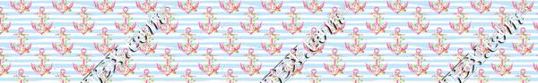 Sailor Girl Anchors Stripes