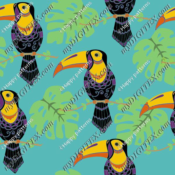 Toucans tropical birds