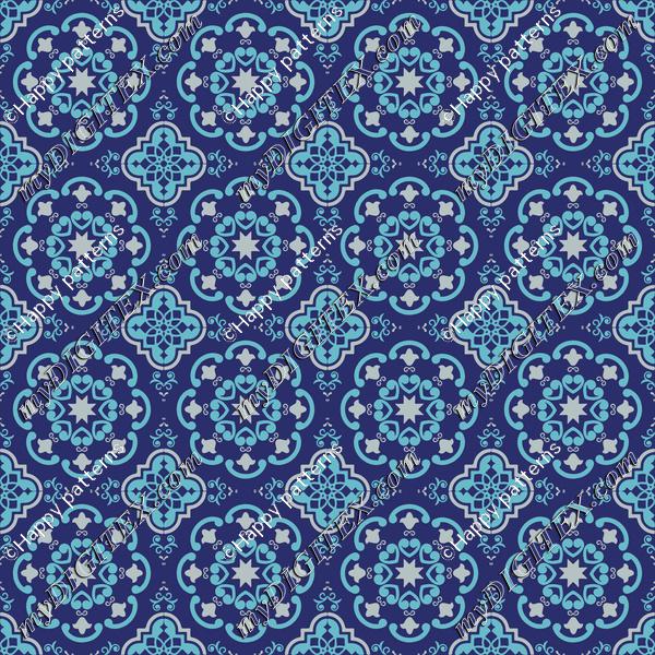 moroccan tile blue