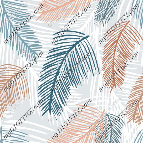feathery palm leaves print