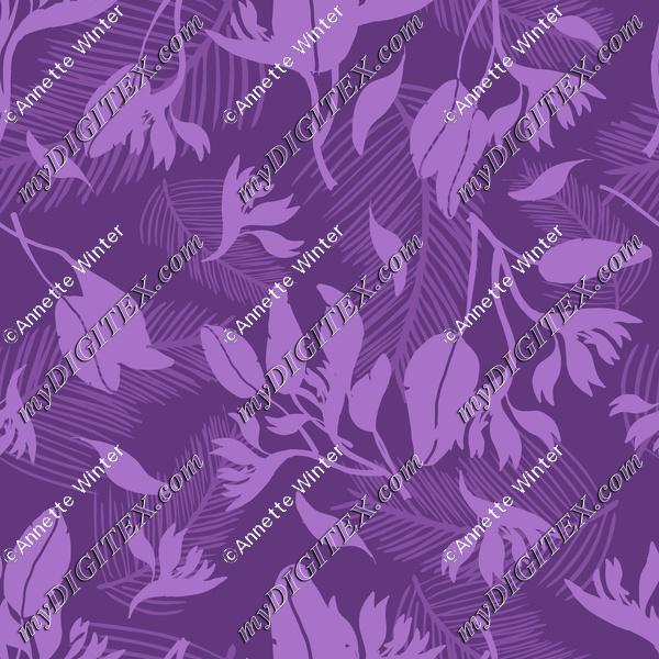 Modern Tropical Purple Fashion Print