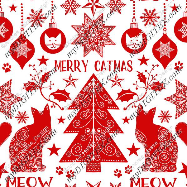 Merry Catmas white