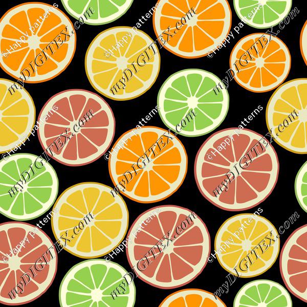 Citrus slices colorful fruit