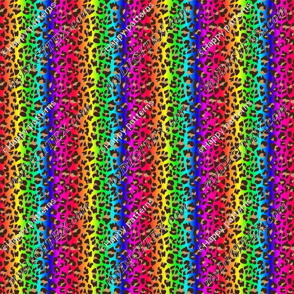 Rainbow Cheetah Skin, Leopard Print Rainbow