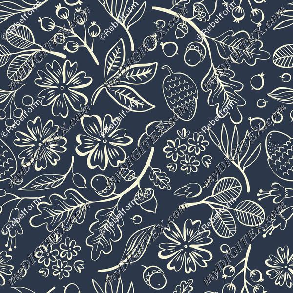 Navy forest floral-01