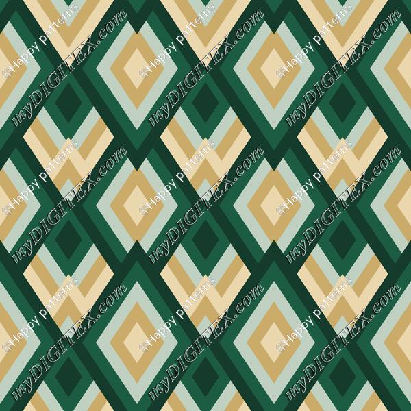 Abstract Geometric Pattern in Natural Green Colors