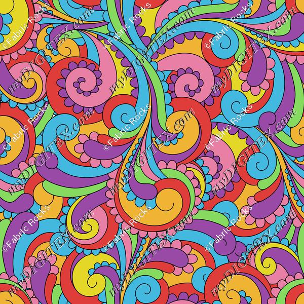 Hippie Love Mod Swirls