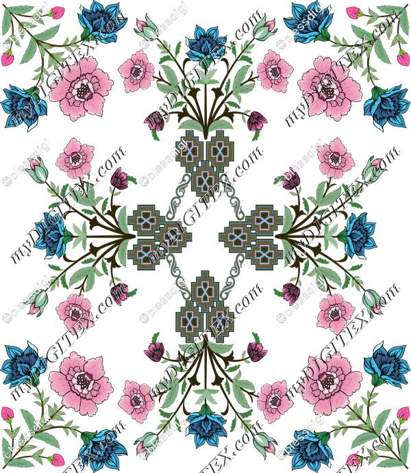 geometric floral pattern