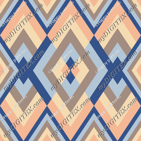 Abstract geometric pattern in Classic blue, beach color pallette