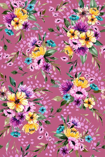 Daphnie Floral Garden V02 - Pink