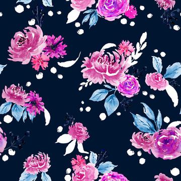 Delphina in Dark Blue - Pink