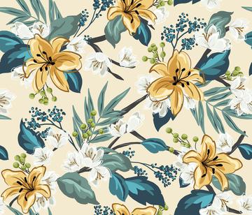 Daffodil Chintz - Beige-01