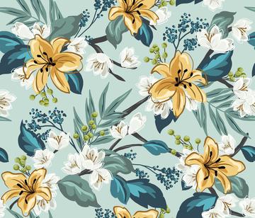 Daffodil Chintz - Light Turquoise-01