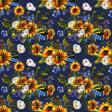 Clucker Sunflower Navy