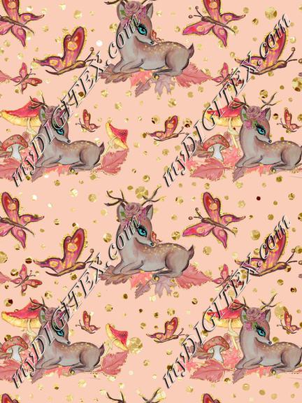 Autumn Forest Bambi Pink