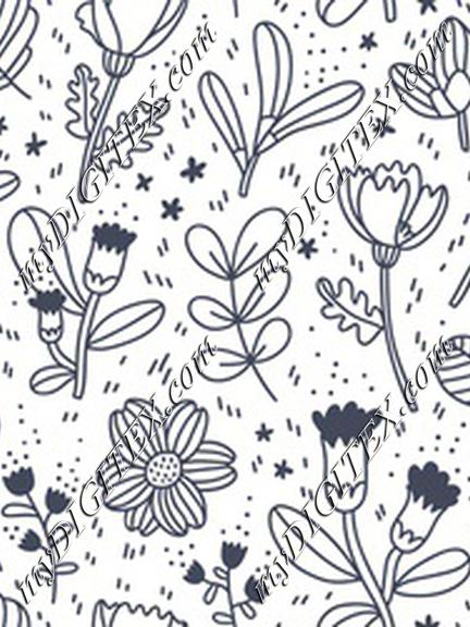 black-and-white-decorative-floral-pattern-vector-4687499