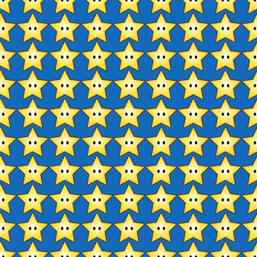 Super Mario Stars Blue