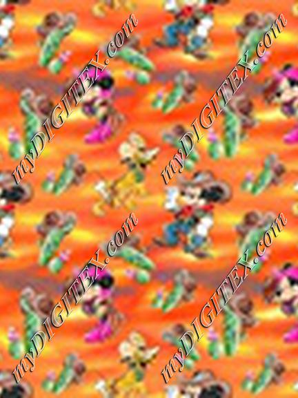 Minnie Mickey Cowboys Orange