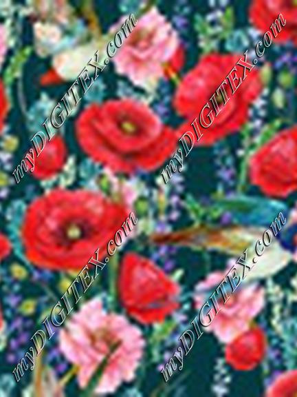 Anzac Poppies Navy Large