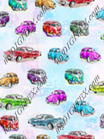 50s Watercolour Cars