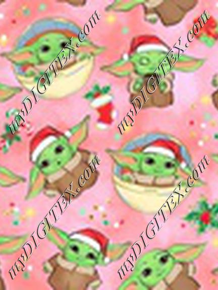 Yoda Christmas Pink