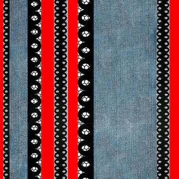 PASKI JEANS RED BLUE