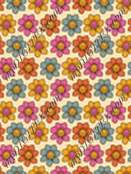 Groovy Floral Yellow Smiles