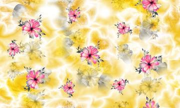 floral pattern in tie dye effect