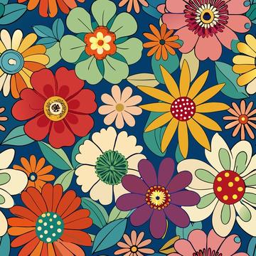 Flowers in vintage colors