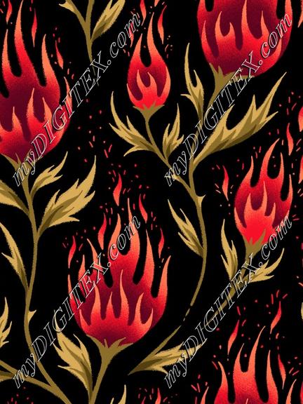 Fire Flower - Red / Black