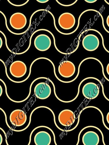 Abstract retro 70's geometrical pattern