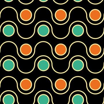 Abstract retro 70's geometrical pattern