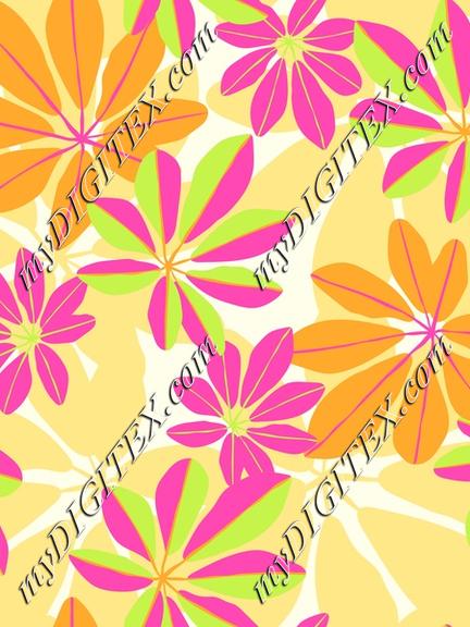 Colorful hawaiian tropical leaves pattern