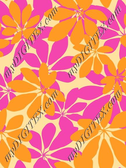 Cute colorful tropical leaves pattern