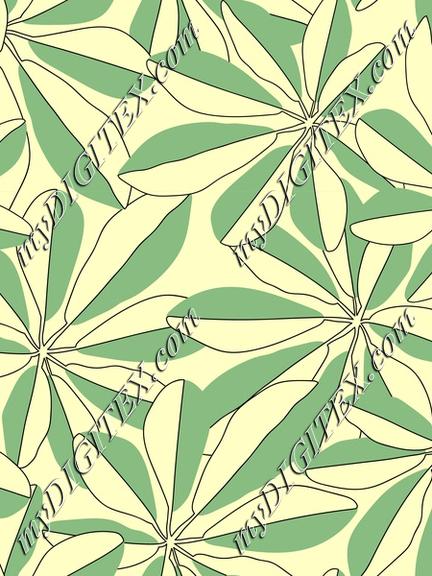 Cute minimalist tropical leaves pattern