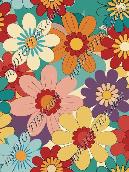 Flowers in vintage colors