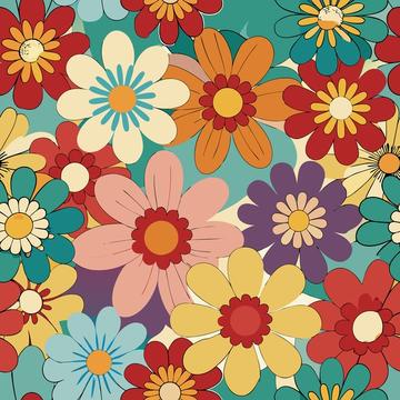 Flowers in vintage colors