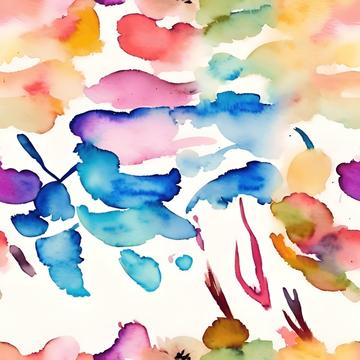 Watercolors on a white background