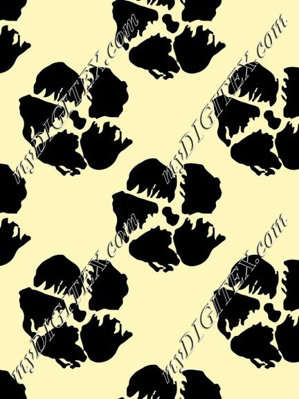 Black and white polka dot floral pattern