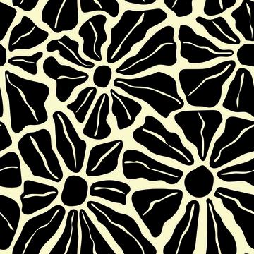 Abstract floral tile motif