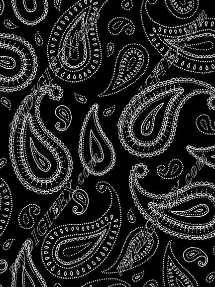 Dark elegant paisley bandana