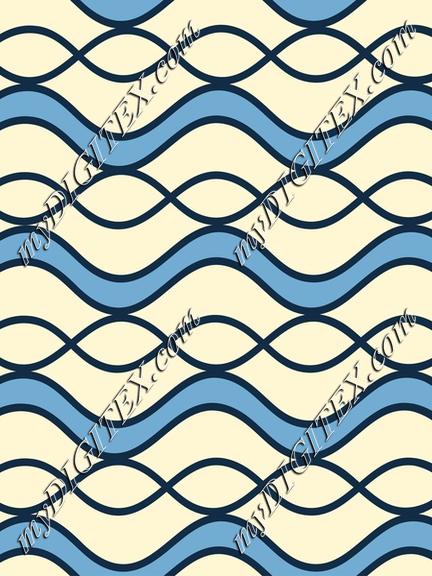 Cute marine abstract wavy stripes