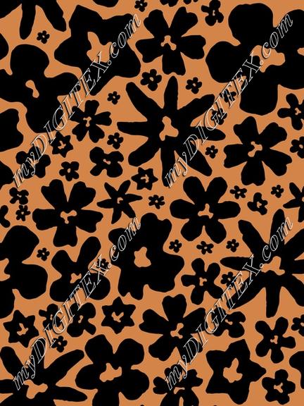 Cute animal print floral pattern