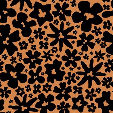 Cute animal print floral pattern