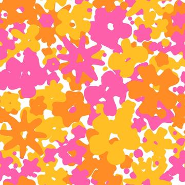 Colorful ditsy floral pattern