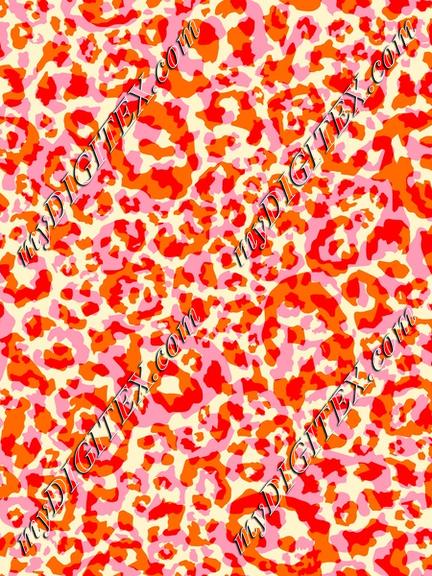 Groovy colorful retro animal print