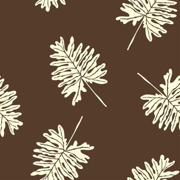 Elegant tropical leaves pattern