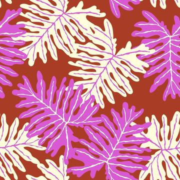 Colorful tropical leaves pattern